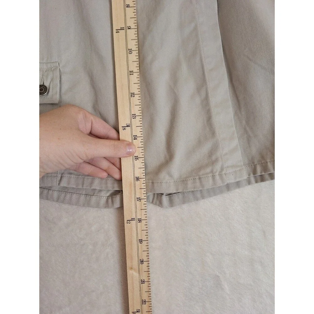 Y2K Denim Canvas Skort Cherokee Womans 6 Khaki Wrap Front Retro Cargo Hiking NWT